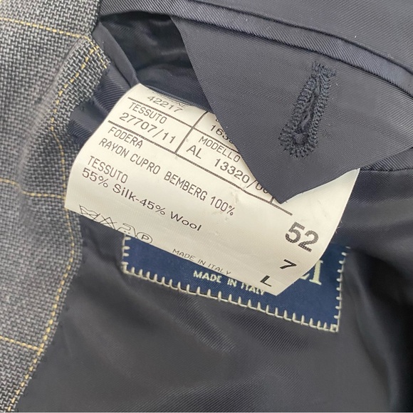 Canali Textured Windowpane Sport Jacket 42L - Picture 10 of 12